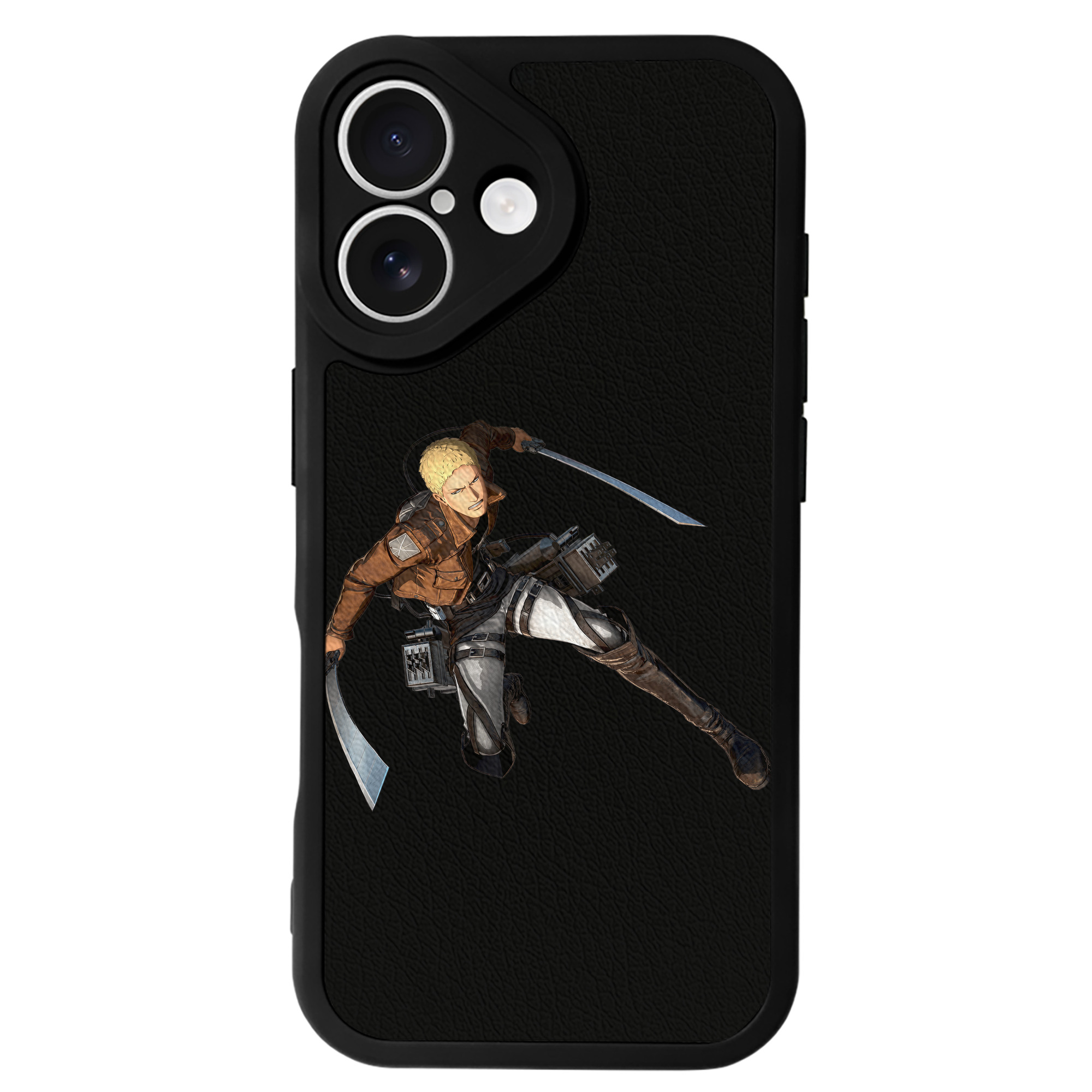 （画像用） 進撃の巨人 ライナー・ブラウン Attack on Titan Reiner Braun 【iPhone 16シリーズ対応】シリコンスマホケース（レザー調） 材質：シリコン